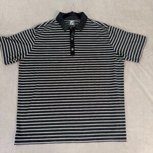 FootJoy Golf Polo Striped Performance Short Sleeve Athletic Fit Mens Size 2XL